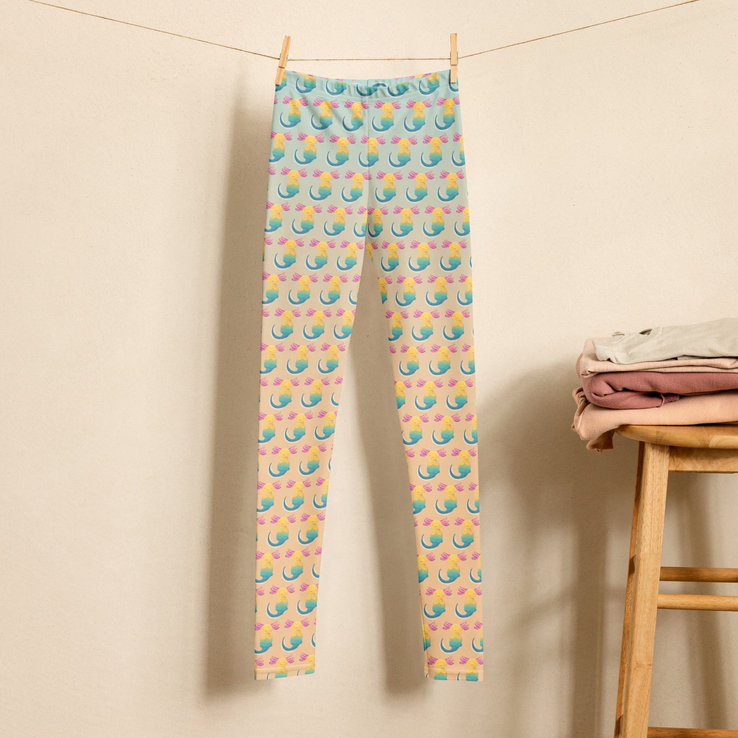 Axis Leggings Unisex stl. 8-18år, Axis namaste multi.