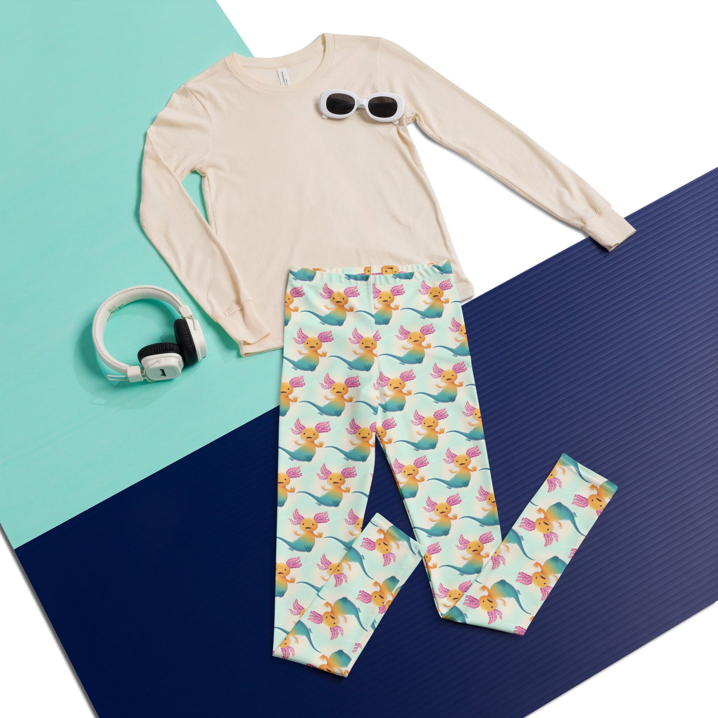 Axis Leggings Unisex stl. 8-18år Multi Mint